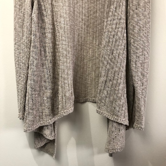 J Jill Cardigan Large Sweater Open Longline Knit Lagenlook Beach Grandma Minimal - Picture 10 of 16